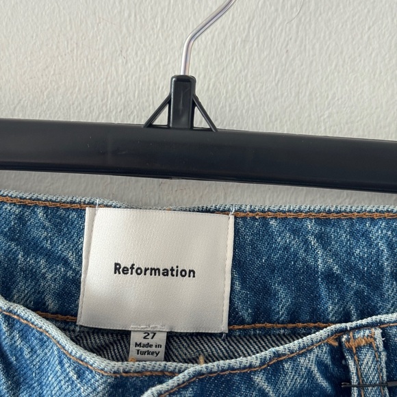 REFORMATION Val 90’s Mid Rise Straight Leg Jeans 27 - Picture 5 of 8